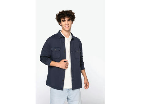 Sobrecamisa ecorresponsable efecto lavado de felpa perchada hombre