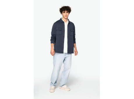 Sobrecamisa ecorresponsable efecto lavado de felpa perchada hombre