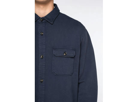 Sobrecamisa ecorresponsable efecto lavado de felpa perchada hombre