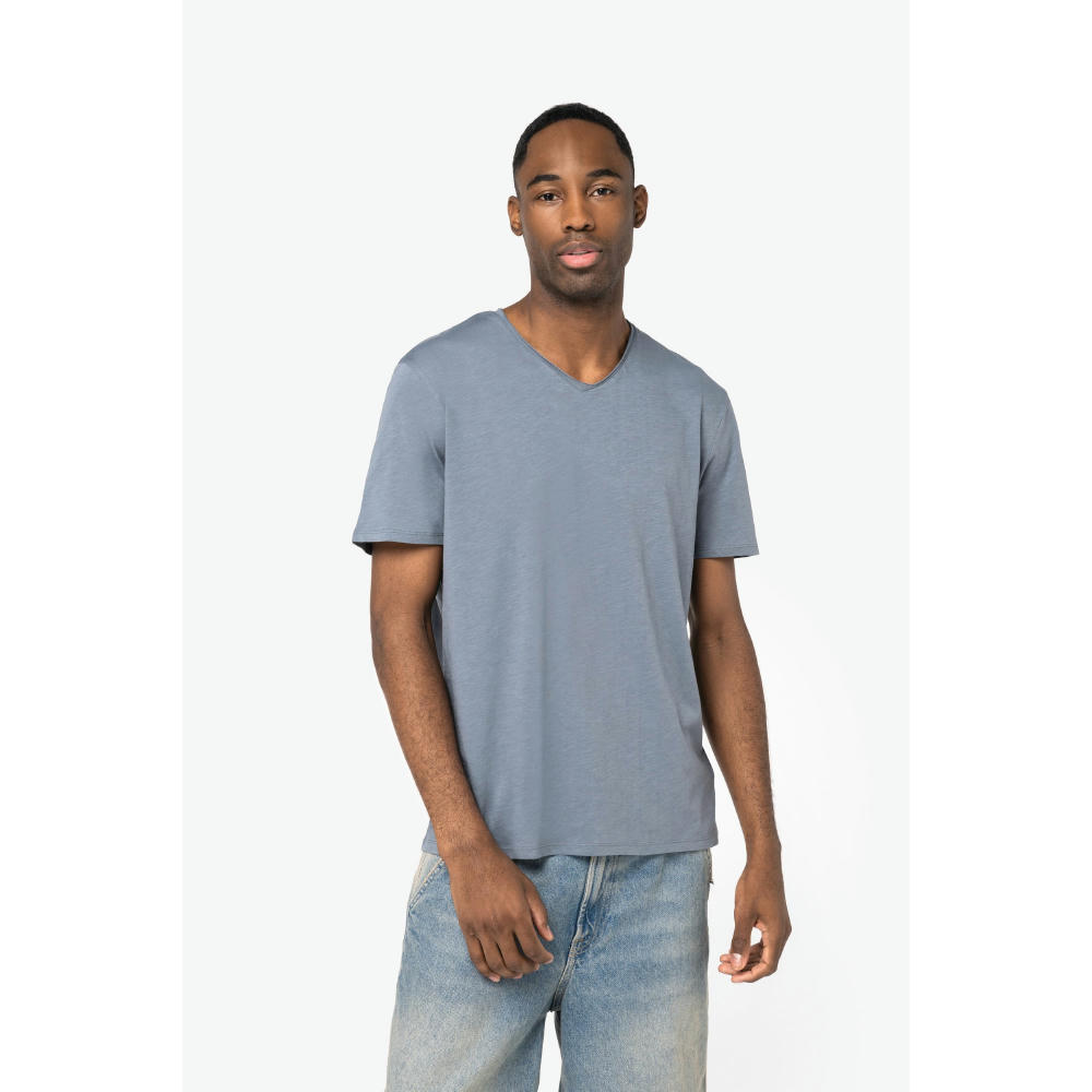 Camiseta ecorresponsable slub con bordes sin rematar hombre