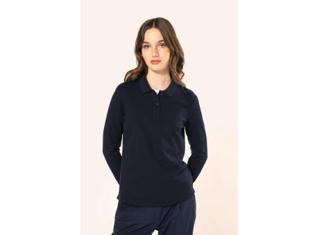 Polo Supima® manga larga mujer