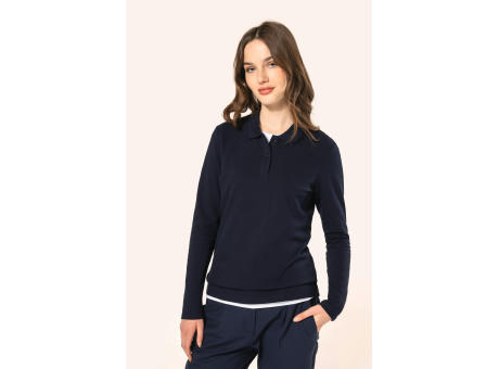 Polo Supima® manga larga mujer