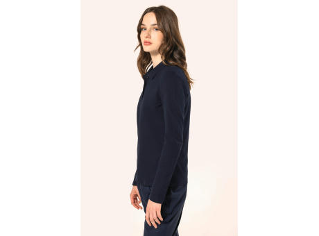 Polo Supima® manga larga mujer