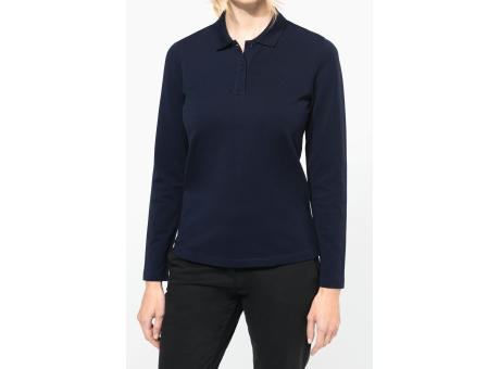 Polo Supima® manga larga mujer