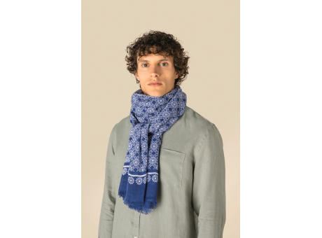 Fular con estampado floral unisex