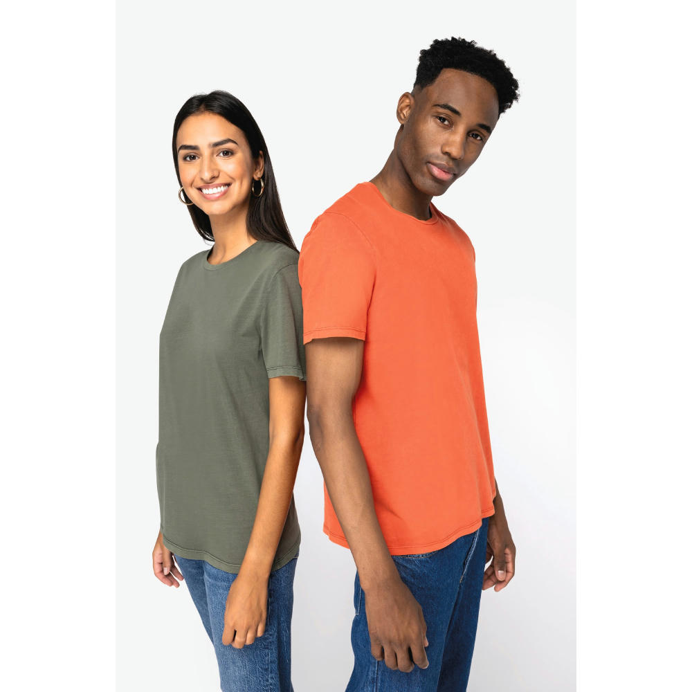 Camiseta ecorresponsable efecto lavado unisex