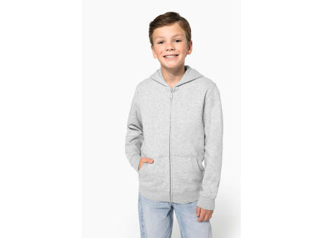 Sudadera reciclada con cremallera y capucha infantil