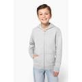 Sudadera reciclada con cremallera y capucha infantil