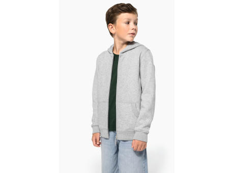 Sudadera reciclada con cremallera y capucha infantil
