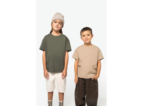 Camiseta ecorresponsable de hombros caídos infantil