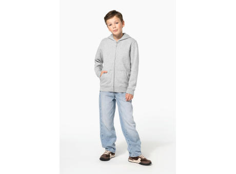 Sudadera reciclada con cremallera y capucha infantil
