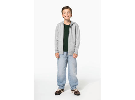 Sudadera reciclada con cremallera y capucha infantil