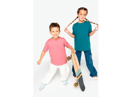 Camiseta ecorresponsable de hombros caídos infantil