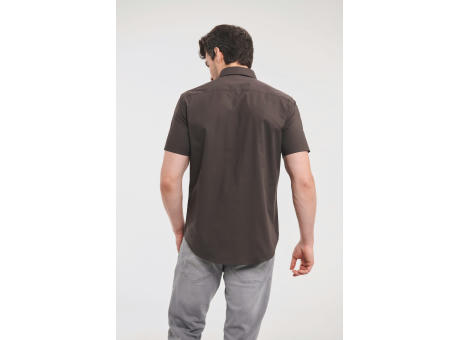 Camisa ajustada manga corta hombre