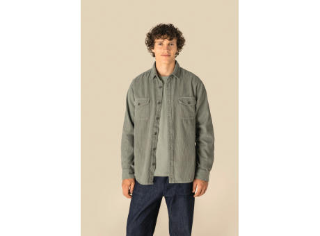 Sobrecamisa ecorresponsable efecto lavado de pana hombre