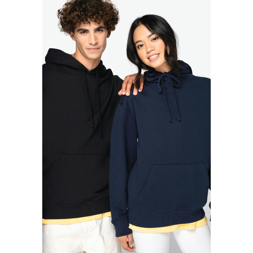Sudadera ecorresponsable con capucha y hombros caídos French Terry unisex
