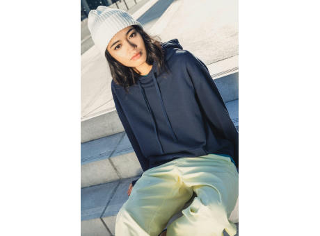 Sudadera ecorresponsable con capucha y hombros caídos French Terry unisex