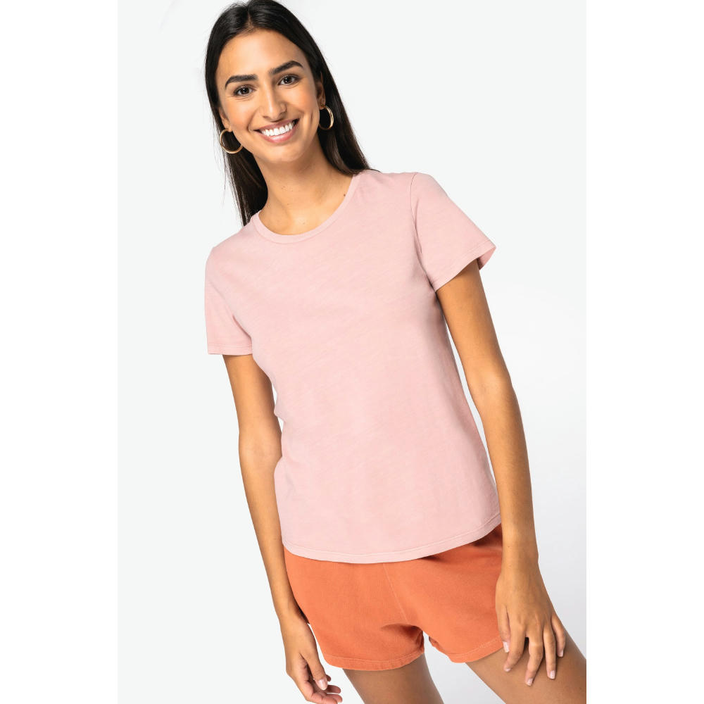 Camiseta ecorresponsable efecto lavado mujer