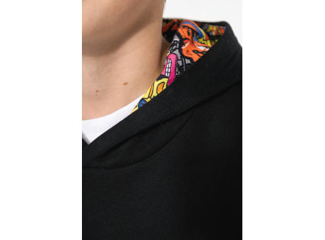 Sudadera con capucha de forro contrastado infantil