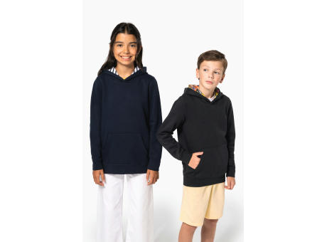Sudadera con capucha de forro contrastado infantil
