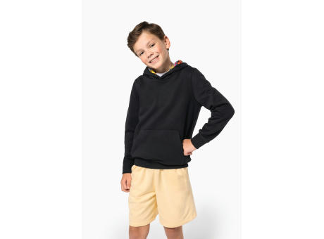 Sudadera con capucha de forro contrastado infantil