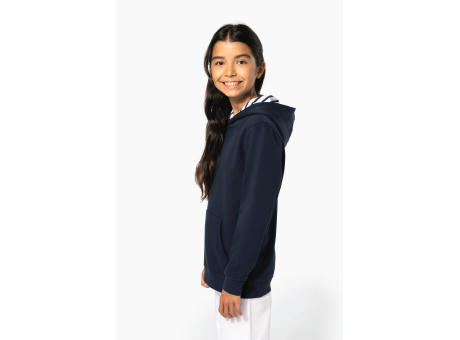 Sudadera con capucha de forro contrastado infantil