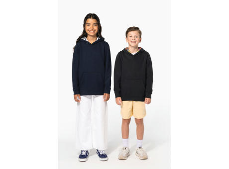Sudadera con capucha de forro contrastado infantil