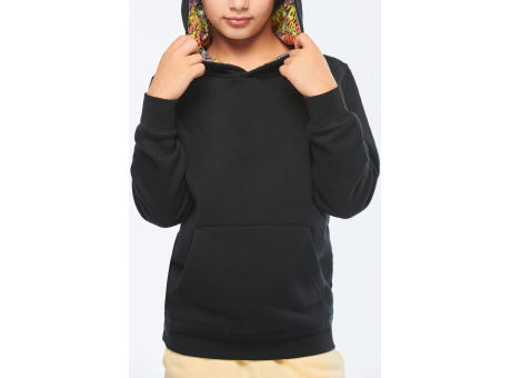 Sudadera con capucha de forro contrastado infantil