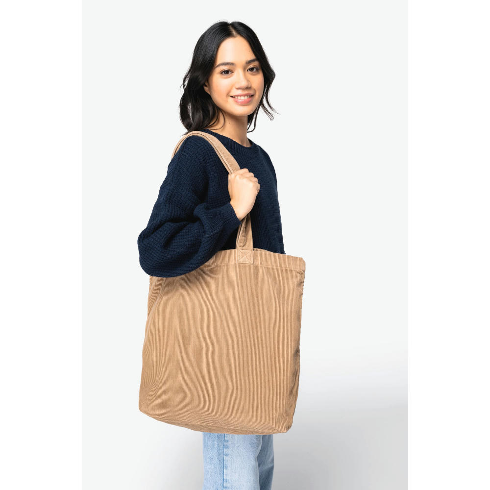 Bolsa ecorresponsable efecto lavado de pana 