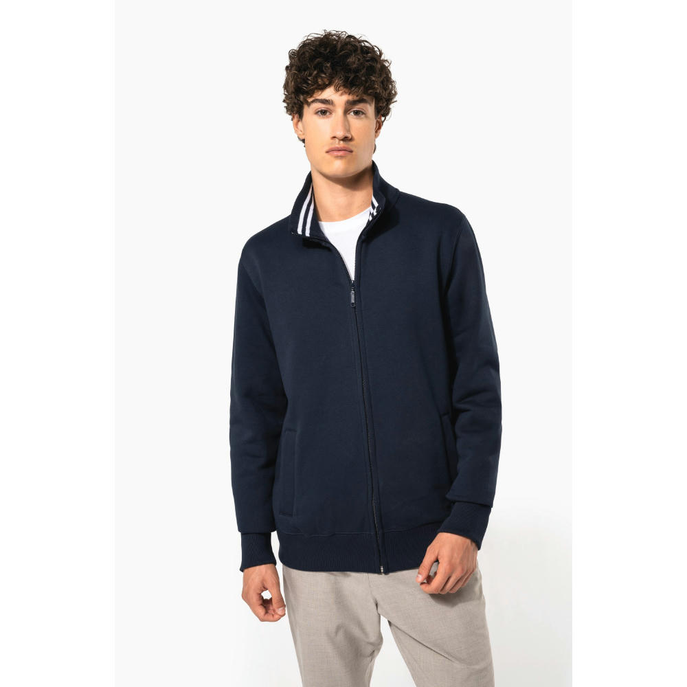 Chaqueta de felpa con cremallera hombre