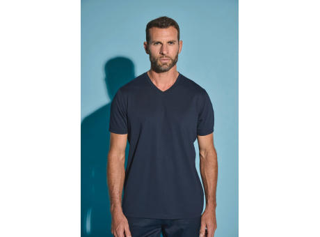 Camiseta ecorresponsable antibacteriana cuello de pico hombre