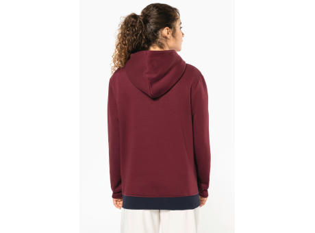 Sudadera tricolor con capucha unisex