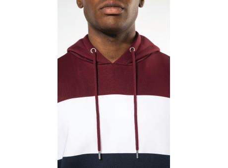 Sudadera tricolor con capucha unisex