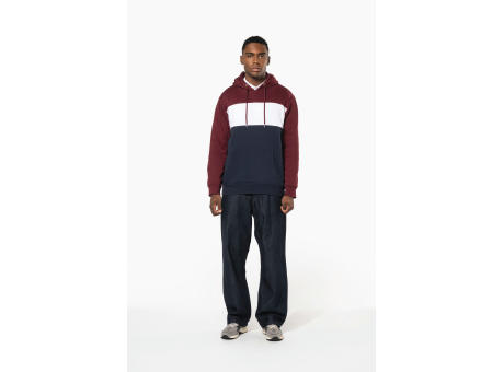 Sudadera tricolor con capucha unisex