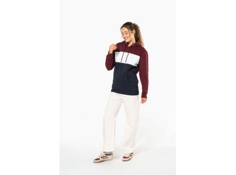 Sudadera tricolor con capucha unisex