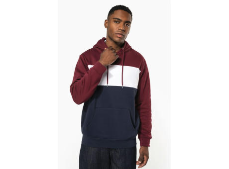 Sudadera tricolor con capucha unisex