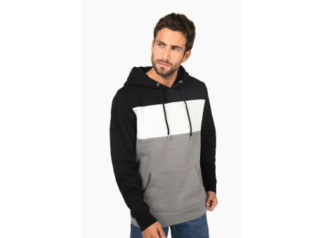 Sudadera tricolor con capucha unisex