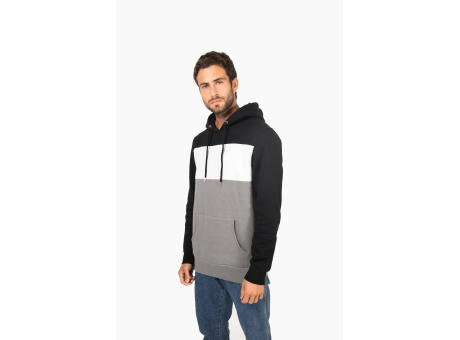 Sudadera tricolor con capucha unisex