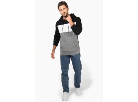 Sudadera tricolor con capucha unisex