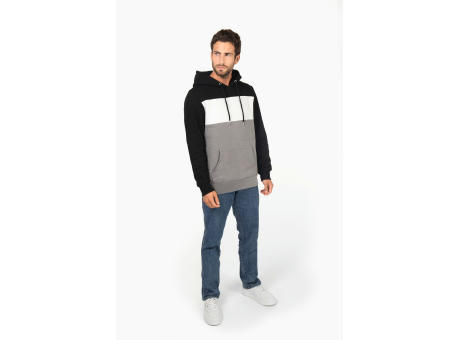 Sudadera tricolor con capucha unisex