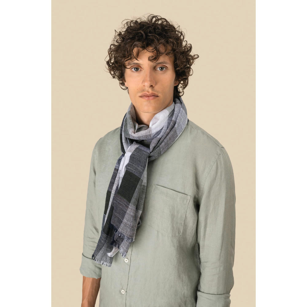 Fular a cuadros unisex