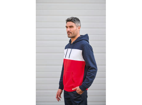 Sudadera tricolor con capucha unisex