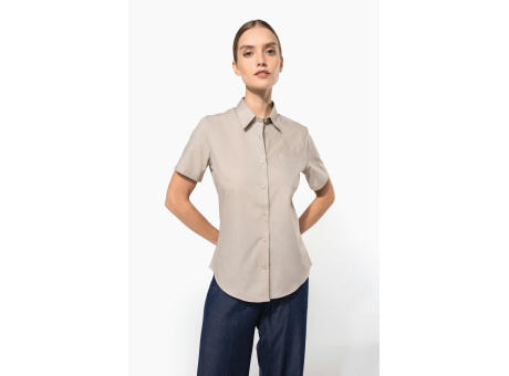 Camisa popelina de polialgodón manga corta de fácil cuidado mujer