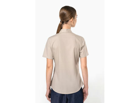 Camisa popelina de polialgodón manga corta de fácil cuidado mujer