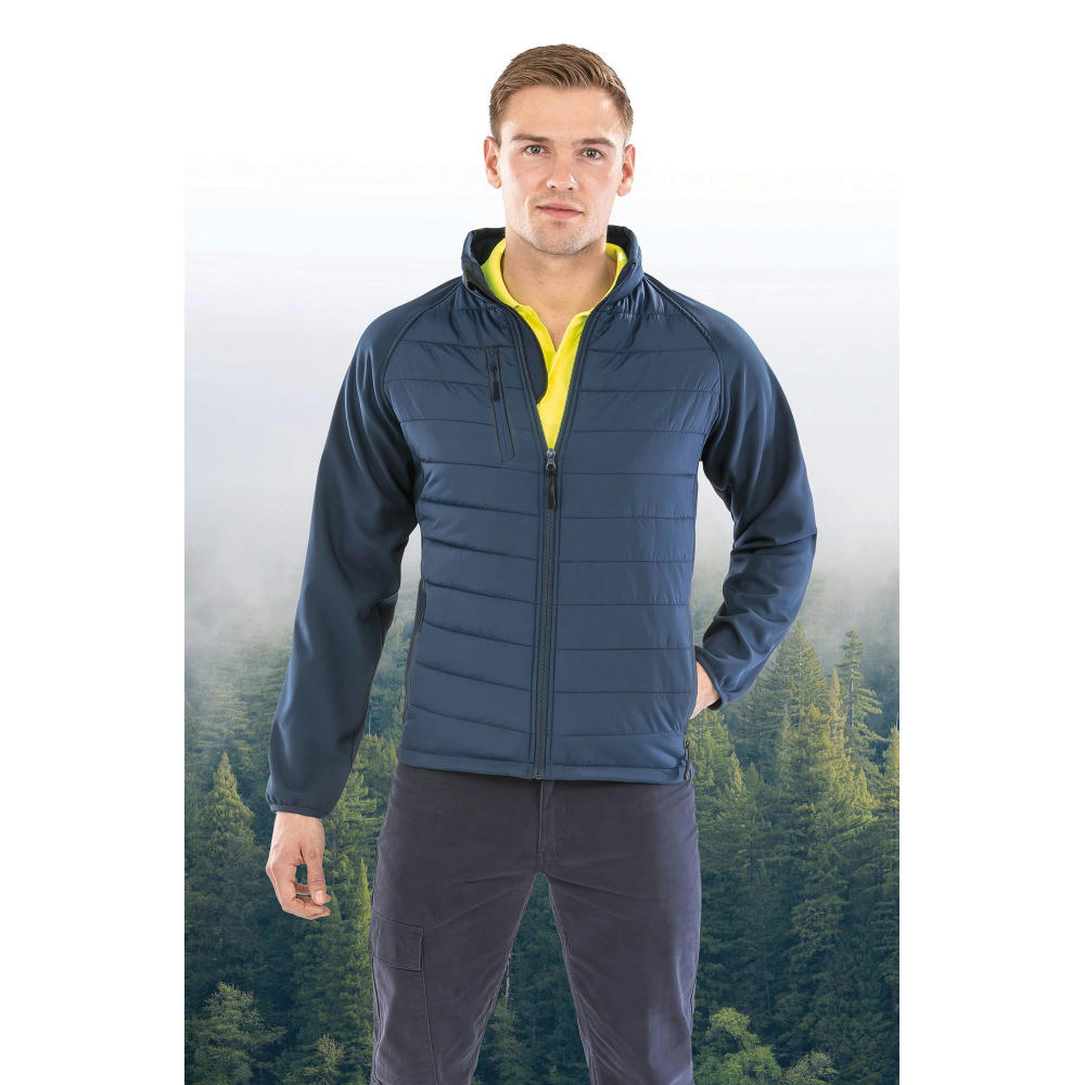 Chaqueta Softshell Black Compass acolchada reciclada