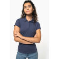 Polo de punto piqué manga corta mujer