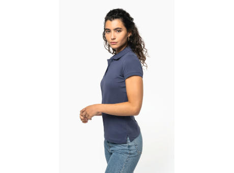 Polo de punto piqué manga corta mujer