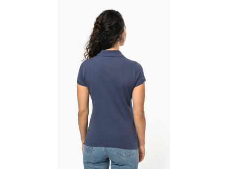 Polo de punto piqué manga corta mujer