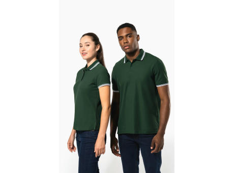 Polo manga corta con ribetes contrastados mujer