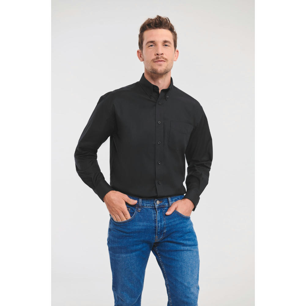 Camisa Oxford manga larga hombre